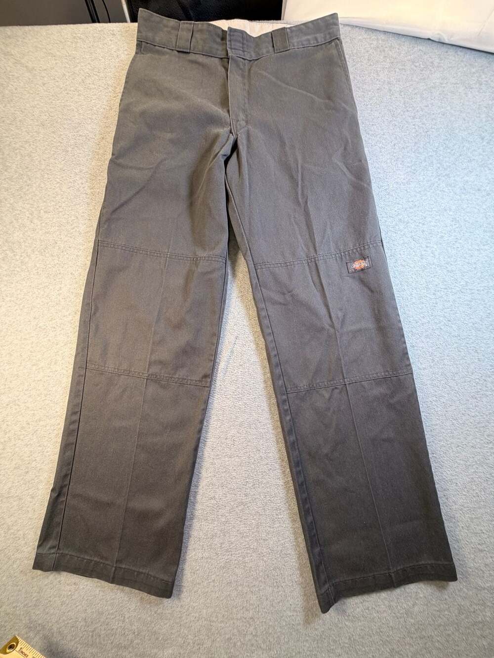 Dickies Loose Fit Double Knee Work Pants Charcoal Size 32x30